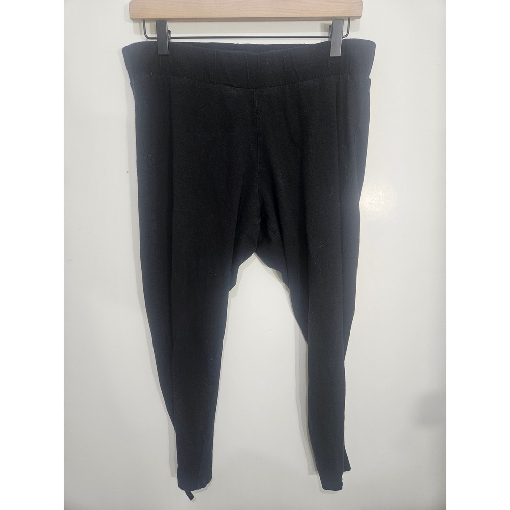 Torrid Black Lattice Strappy Hem Leggings Size 2 Plus Size Cotton Spandex